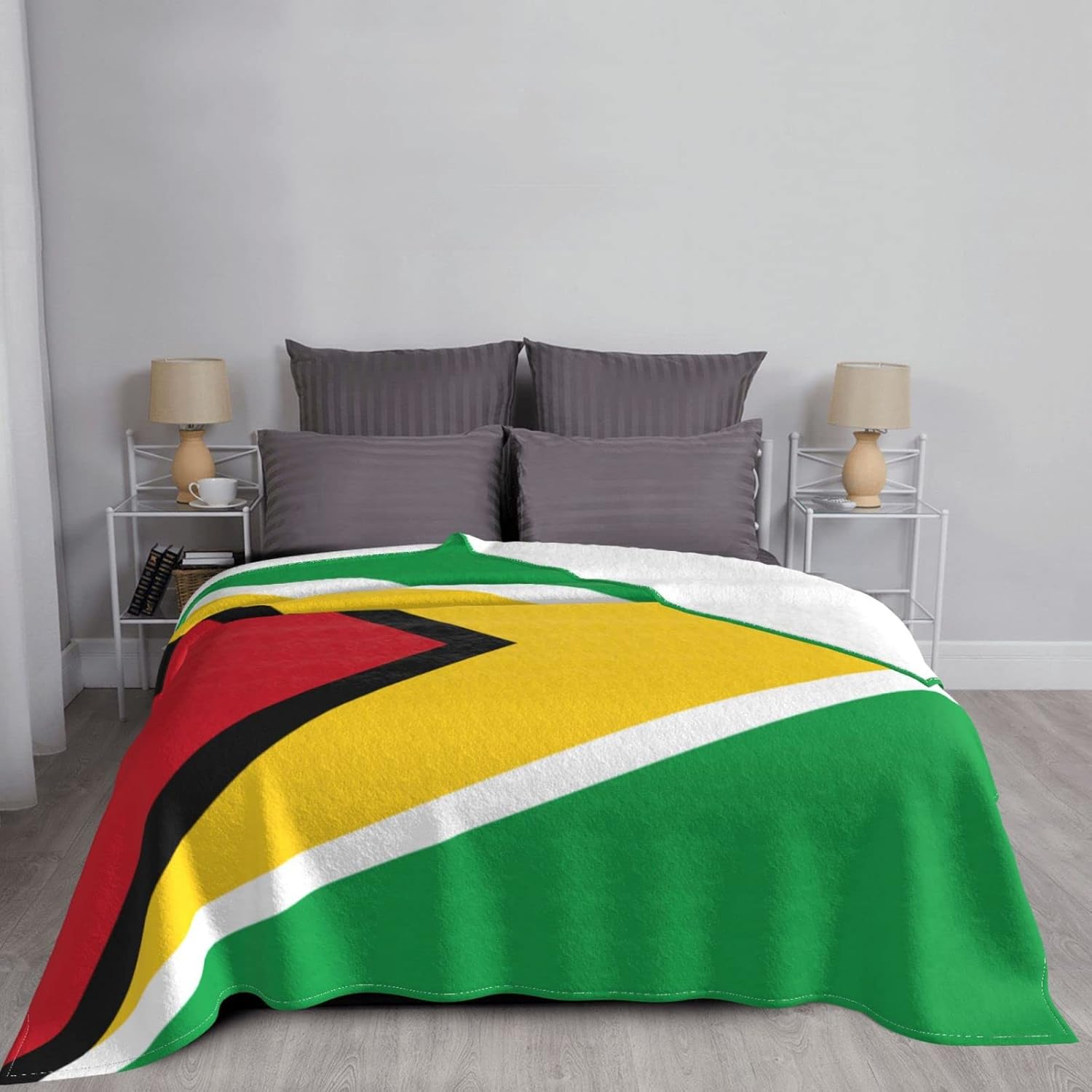 Guyana Flag Blanket Ultra Soft Micro Fleece Blanket Throw for Couch Sofa Bed