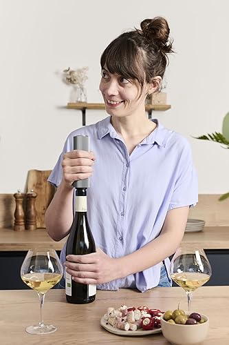 Miniatura 2 de Bomba de vacío eléctrica para vino 100% automática en aluminio, carbono, 14 cm - 5.5 in