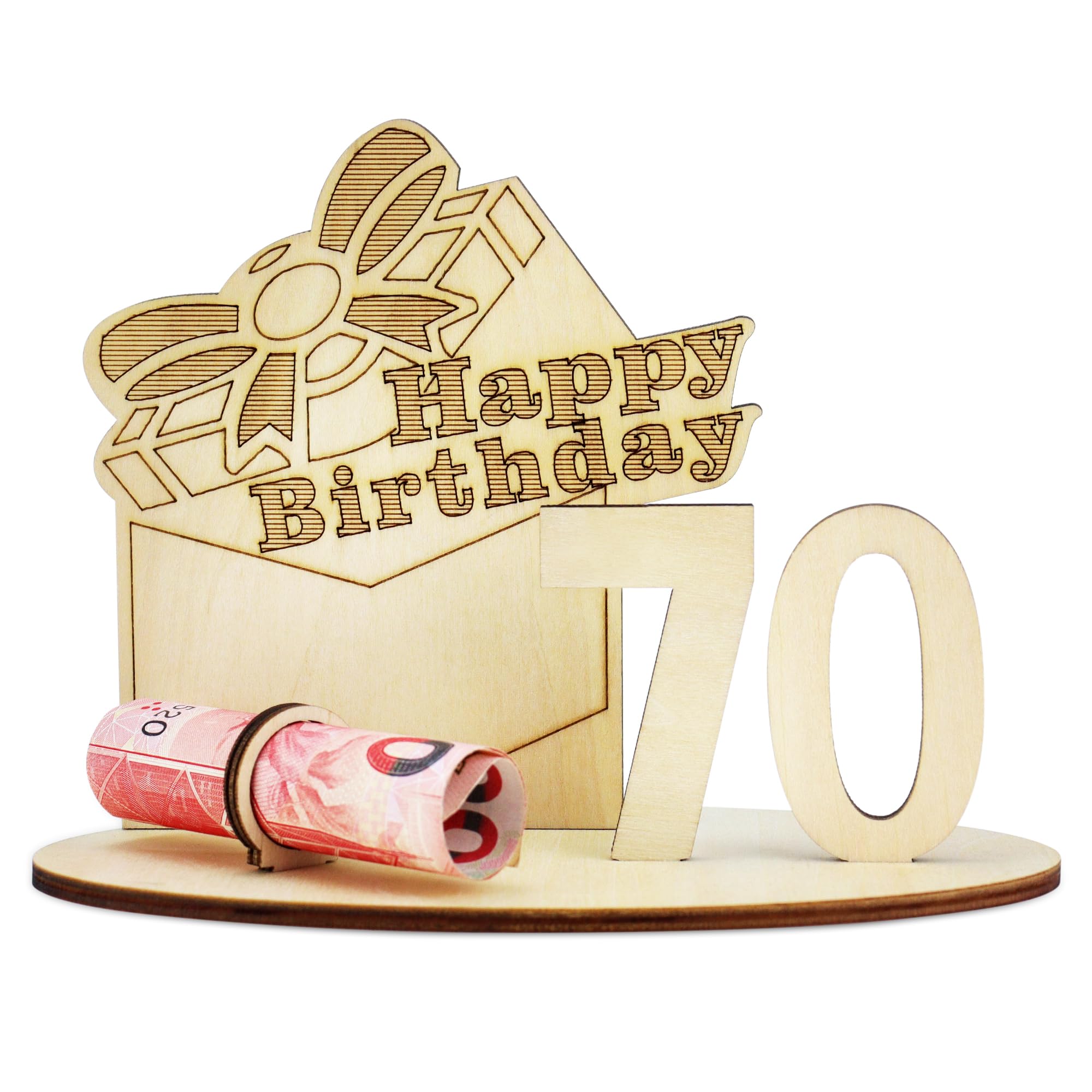 Portachiavi 70° Compleanno Per Uomo E Donna – In Acciaio Inox – Con Sacchetto Di Velluto – WTOPP