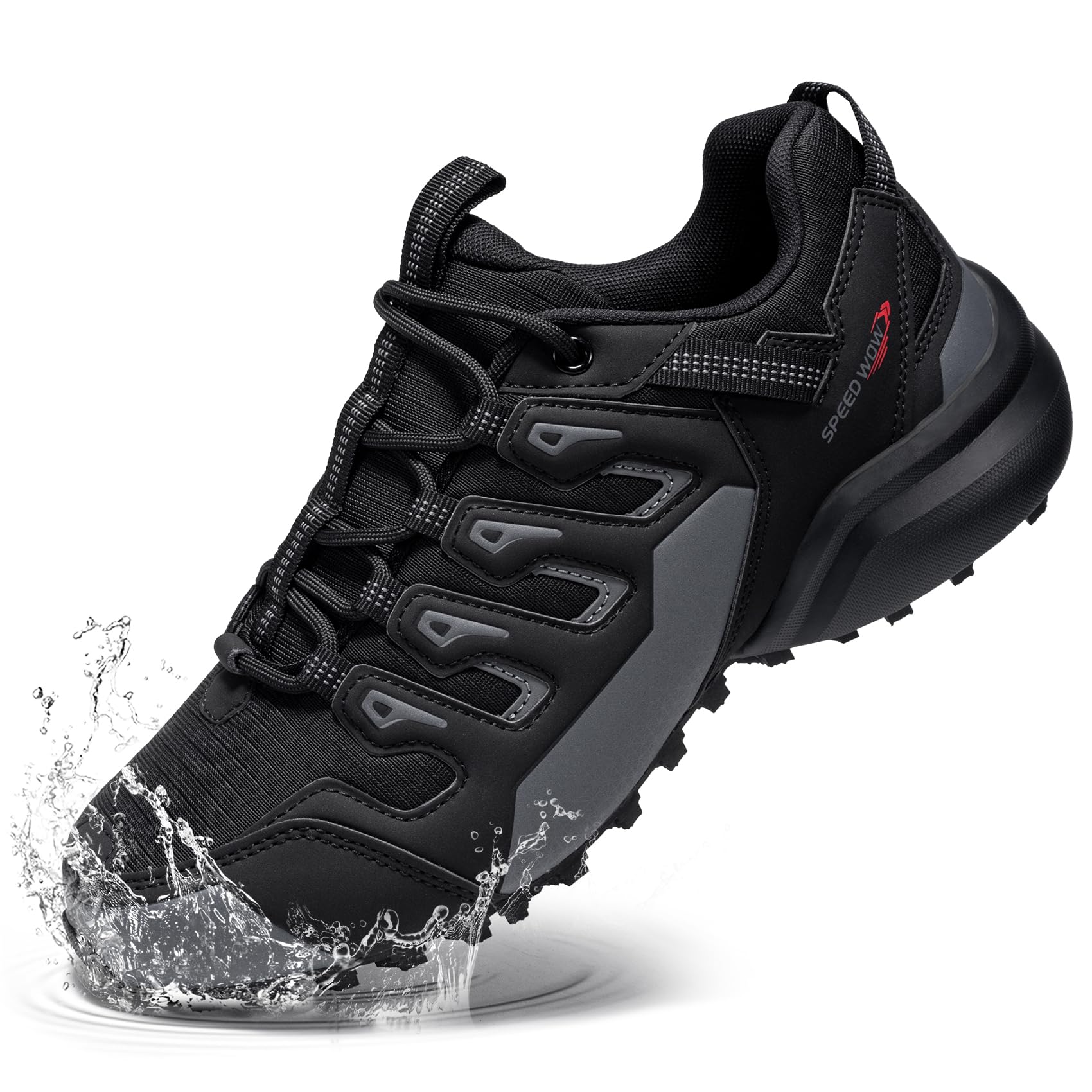 Herren Trail Running Schuhe Wasserdicht Leicht rutschfest – Atmungsaktive Outdoor Wanderschuhe Wasserabweisend – Leichte Sneaker für Walking, Arbeit & Trekking