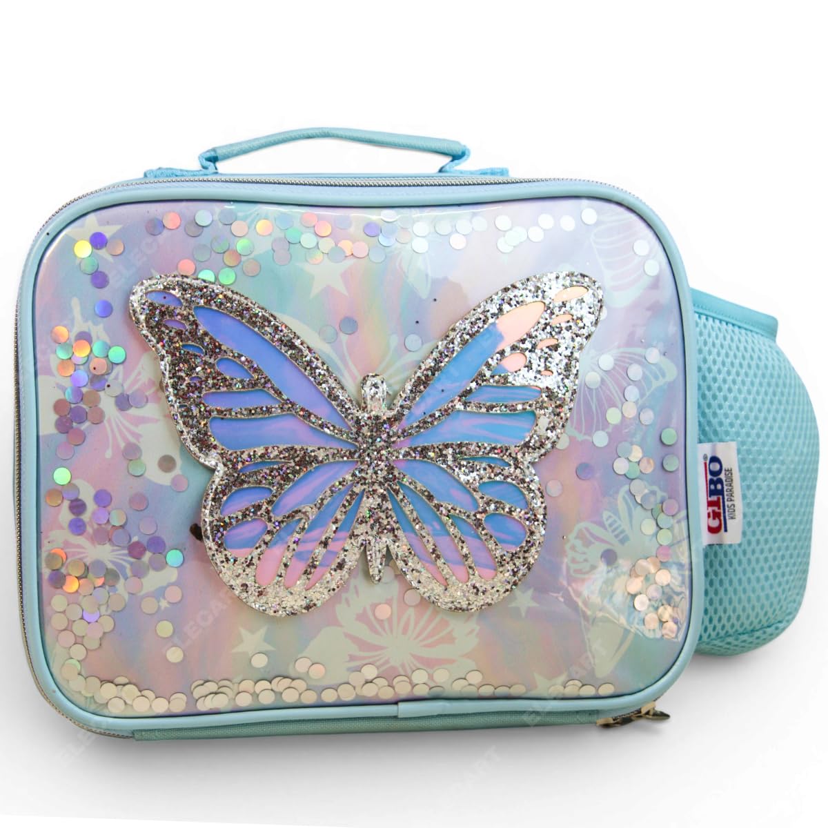 Sparkle Butterfly Kids Lunch Bag for Girls – Insulated School Tiffin Bag, Lightweight Reusable with Cute Butterfly Design, Durable & Spacious Lunch Bag for School, Picnic & Travel-image-48
