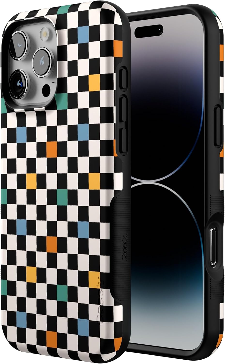 Casely iPhone 16 Pro Max Case | Old Skool | Retro Checkerboard | Bold Protective Design | Compatible with MagSafe - Image 2