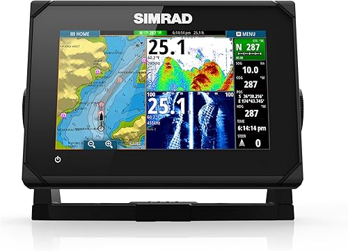 Simrad GO Trazador de cartas y localizador de peces, con opciones de transductor y radar, tarjeta de gráfico C-MAP Discover precargada