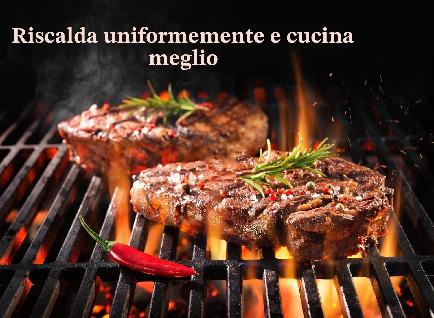 GFTIME 47,5 x 85 cm, griglia in ghisa per Weber Genesis II 400, Genesis II LX 400, per Genesis ll/LX S410 E410 S415 E415 S435 E440 E440 S440, ricambio per barbecue a gas Weber 66089 66097