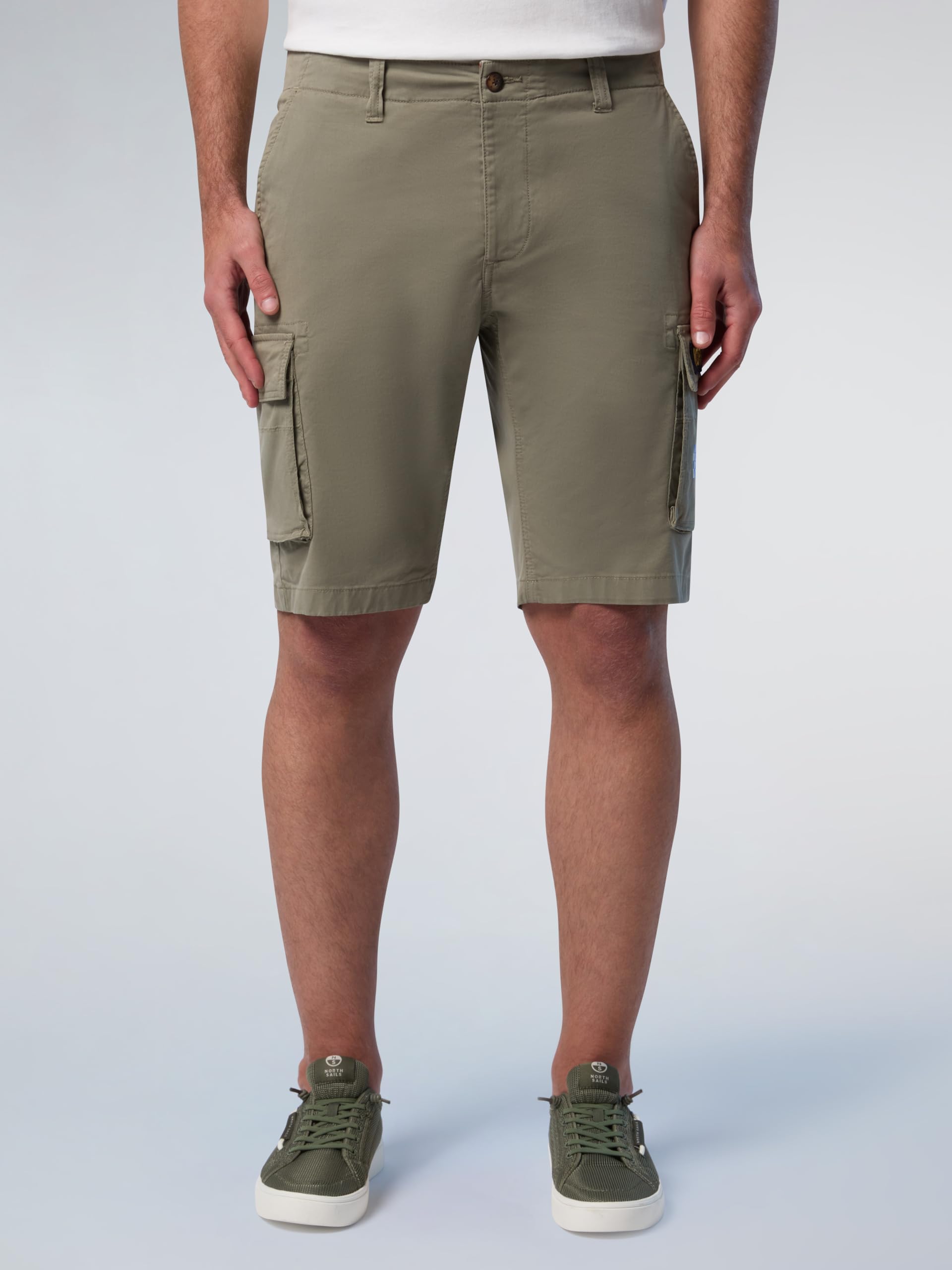 NORTH SAILS Bermuda Cargo Crew Hombre en Gabardina de Algodón Orgánico Stretch
