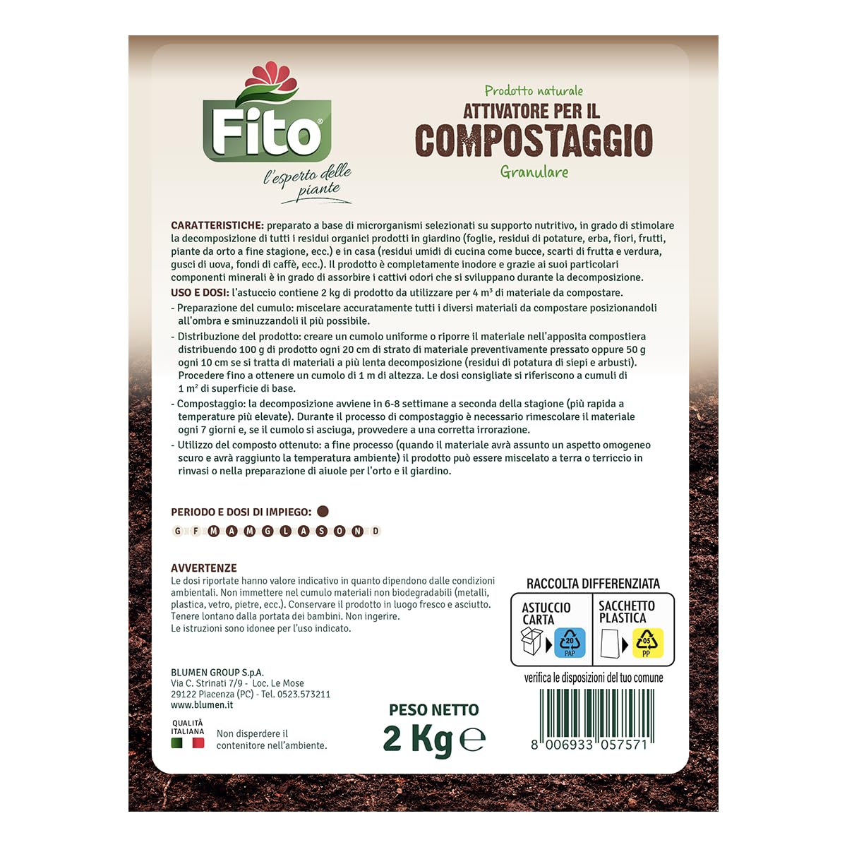 ATTIVATORE COMPOSTAGGIO