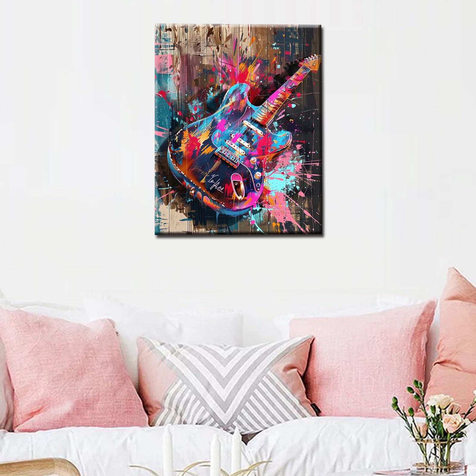 Amazon.com: Electric Guitar Paint by Numbers Kits 16x20 inch