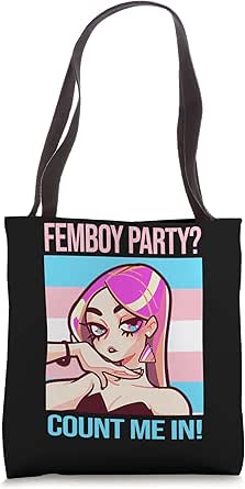 Amazon.com: femboy party? count me in? Anime Femboy Tote Bag : Clothing