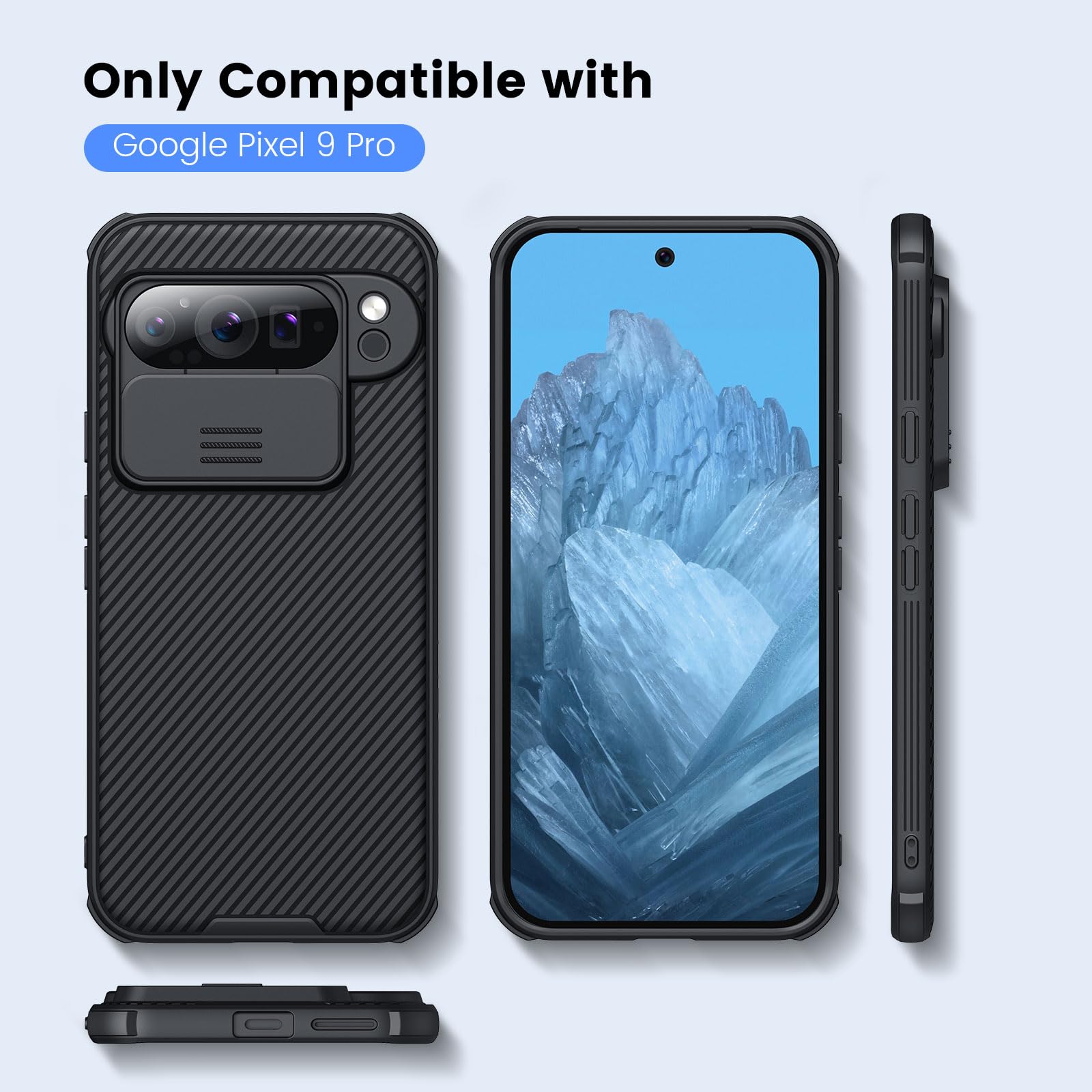Nillkin for Google Pixel 9 Pro Case, with Slide Camera Cover, Anti-Slip - Image 2