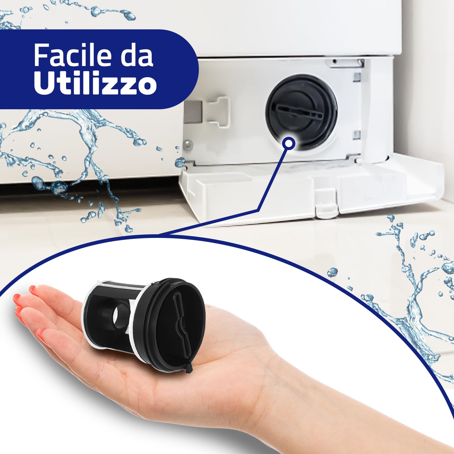 DL-pro Filtro Per Lavatrice Indesit Hotpoint C00045027: Raccoglie Peli E Lanugine