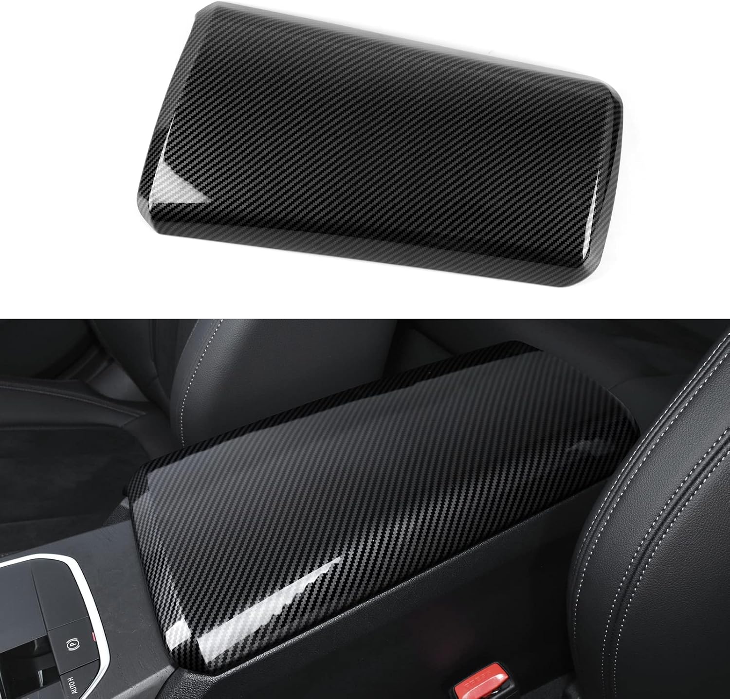 Car Armrest Cover Lid Storage Box Carbon Color ABS Trim fits for BMW G42 G20 G21 G22 G23 G26 M2 G87 M3 G80 G81 M4 G82 G83 Accessories