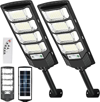 Solar Street Light Outdoor 2 Pack