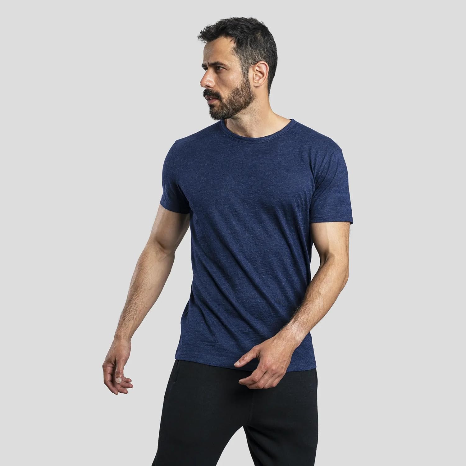 Lightweight Alpaca Wool Crew Neck T-Shirt for Men by Arms of Andes - Image 8