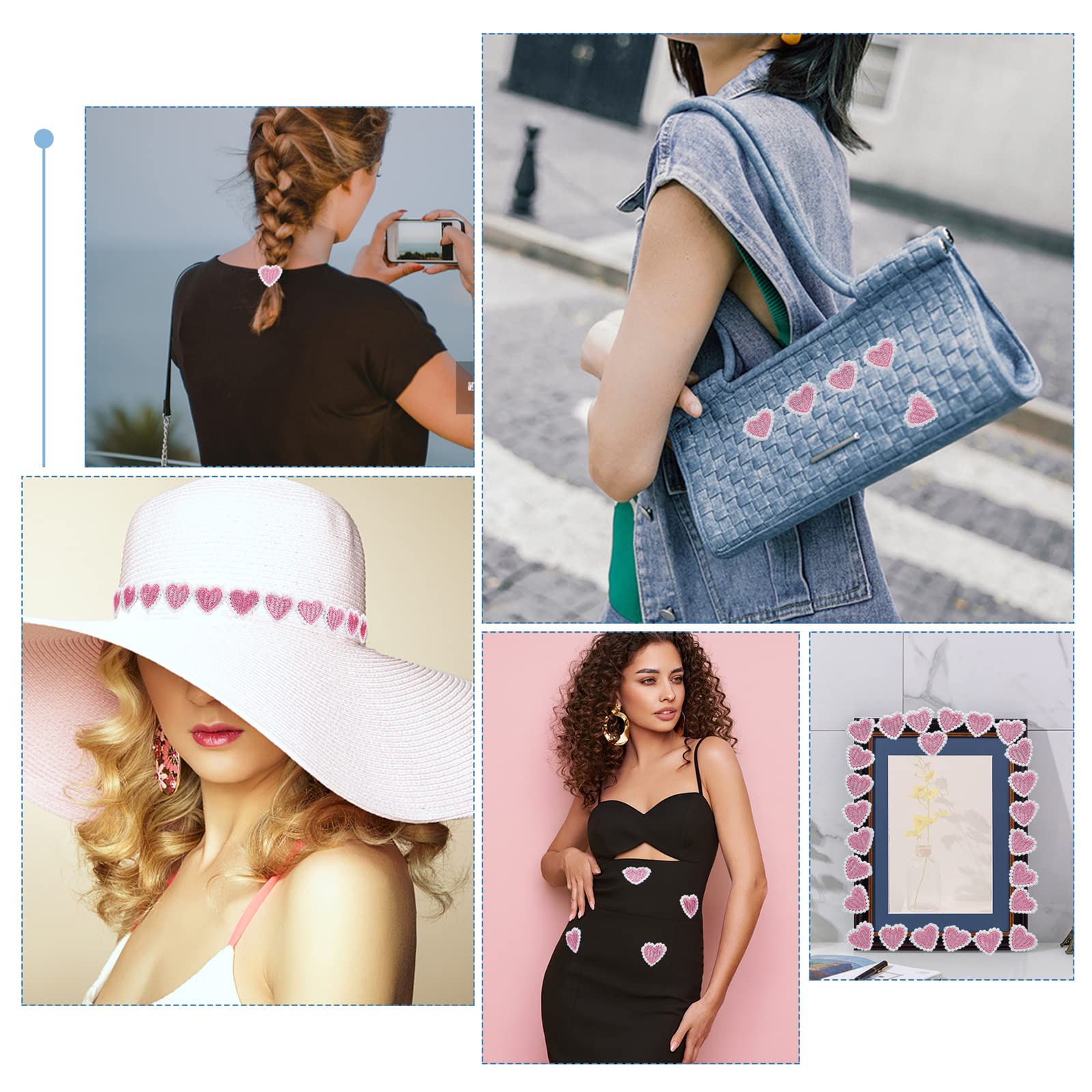 GORGECRAFT 5 Yards 23mm Cyan Coeur Dentelle Garniture En Forme De Coeur