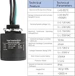 WeCooper 120/240VAC Universel HVAC Dispositif de protection contre les surpressions, type 1 SPD,25KA,IP66,SCCR 200KA,TFMV La technologie,1-Phase,3-Wire, UL1449 4th,Protection complète ultime contre les surgélations
