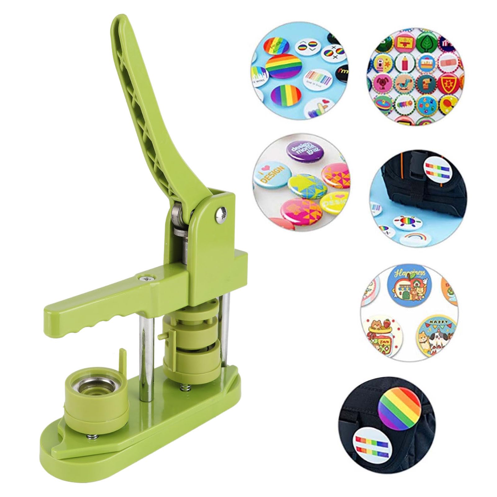 Headerbs Kit Machine à Badges ABS avec 200 Fournitures et Panda, Presse à