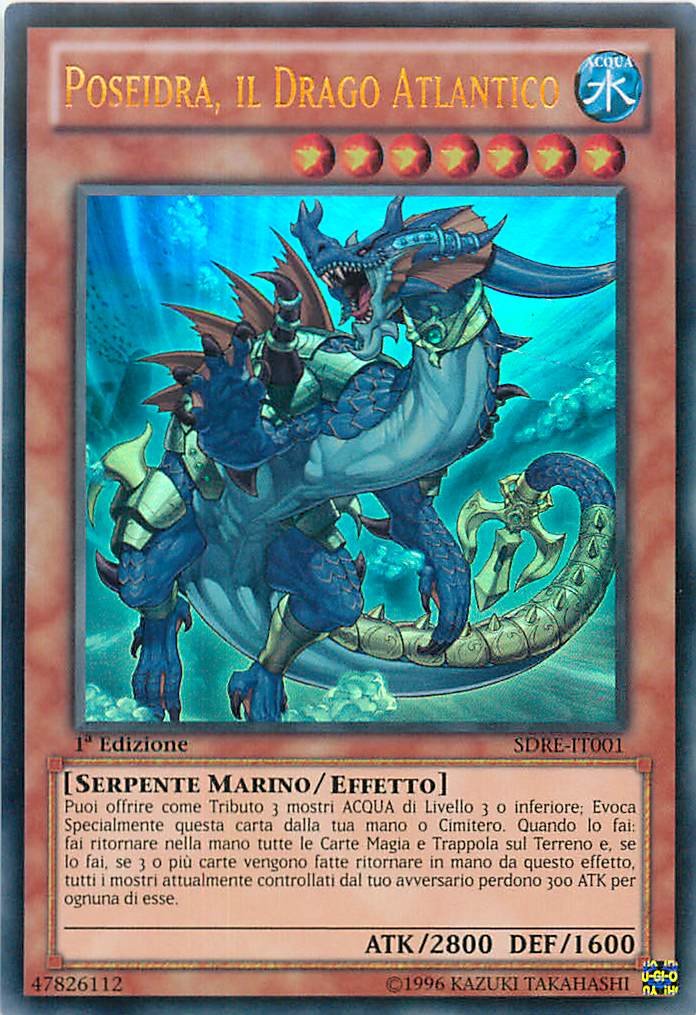 Yu-Gi-Oh! - SDRE-IT001 - Poseidra, The Atlantic Dragon - Introductory Deck  of the Emperor of the Sea - 1st Edition