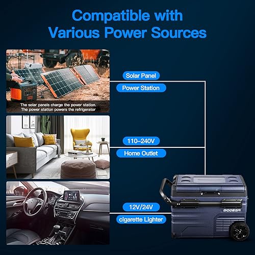 Miniatura 4 de BODEGA Refrigerador de automóvil de 12 voltios refrigerador de automóvil de doble zona control de aplicación congelador portátil 37 cuartos de galón