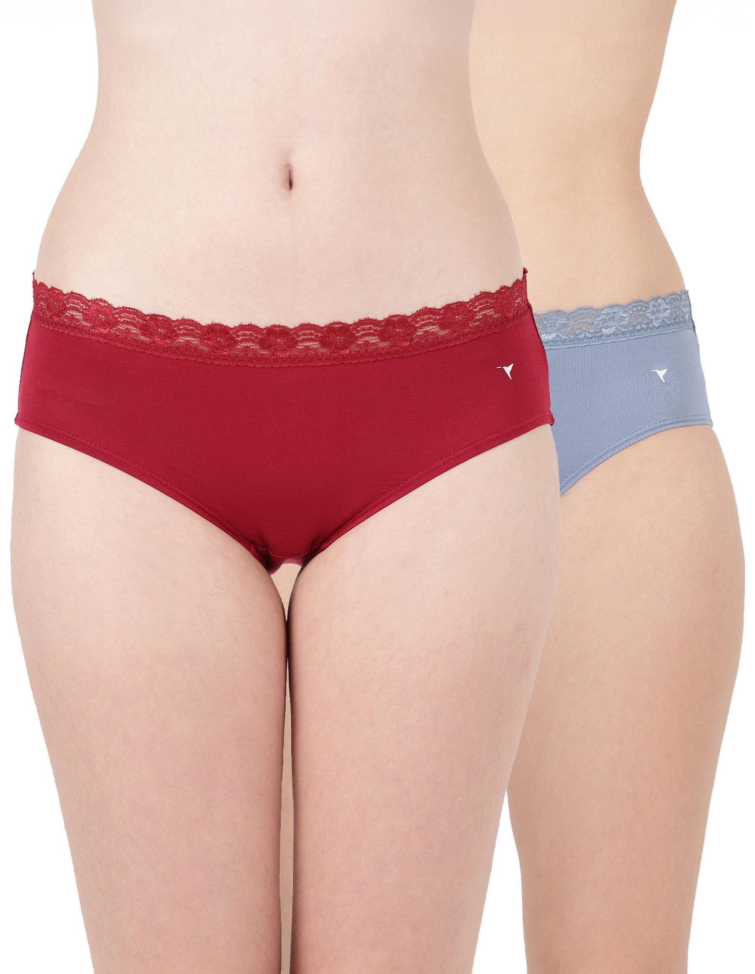 blossom Women Full Coverage Stretchable Modal Soft Lace Waist Band with Mid-Rise for Everyday Comfort_Serene Panty_Pack of 2-picture-42