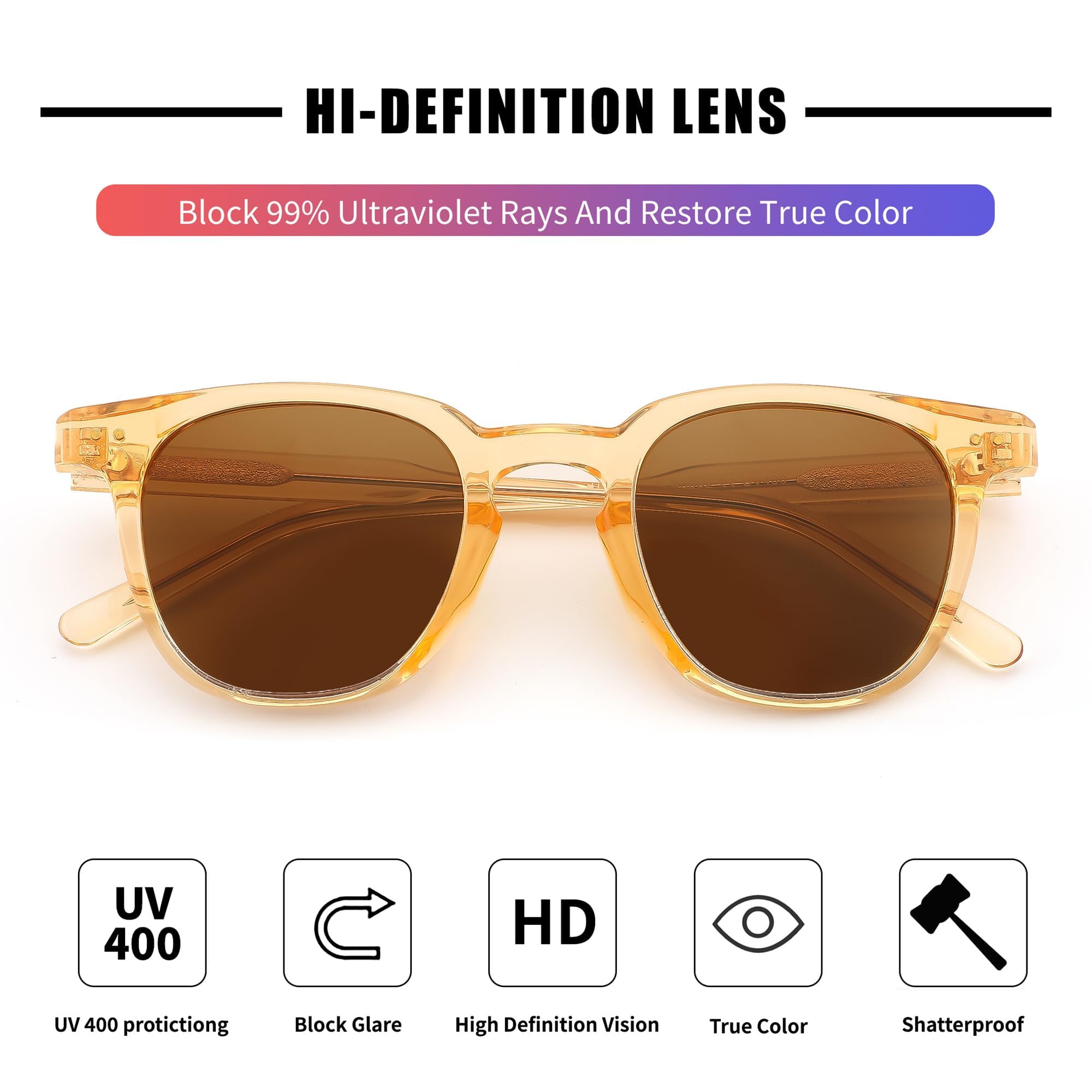 Karsaer Polarized Sunglasses Retro Round Glasses for Women Men Trending Sun Glasses Shades for Small Face E1135 1