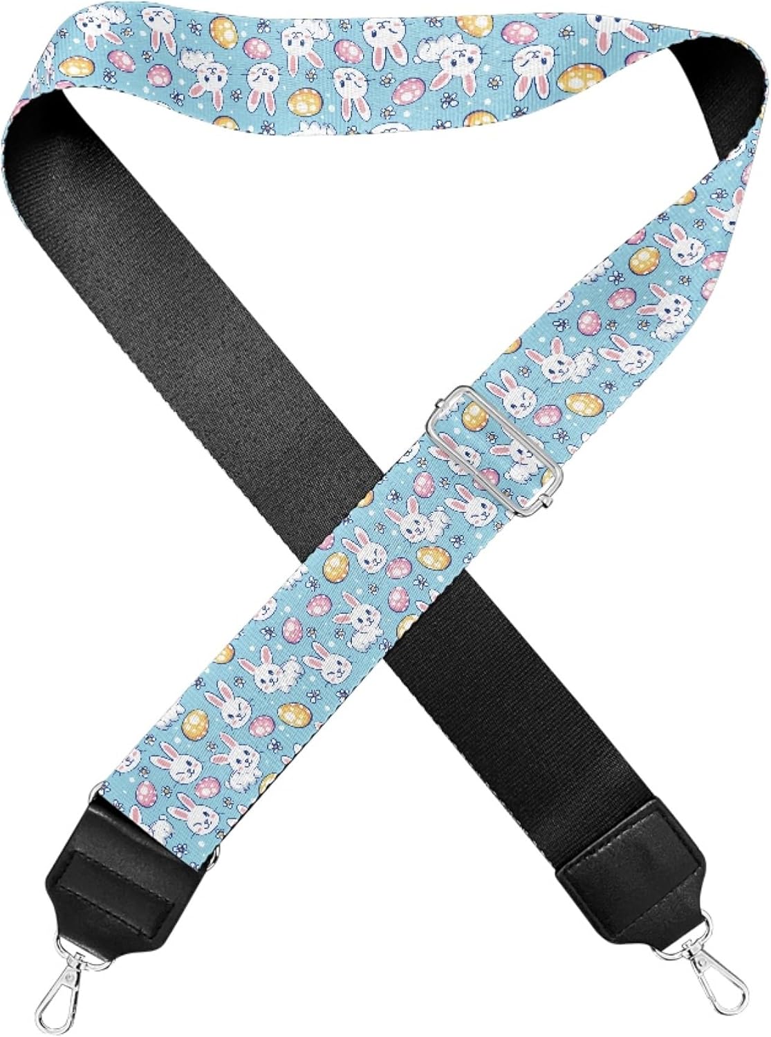Halloween Handbag Strap Canvas Purse Strap Colorful Bat Black Shoulder Strap Multicolor Bats Replacement Strap