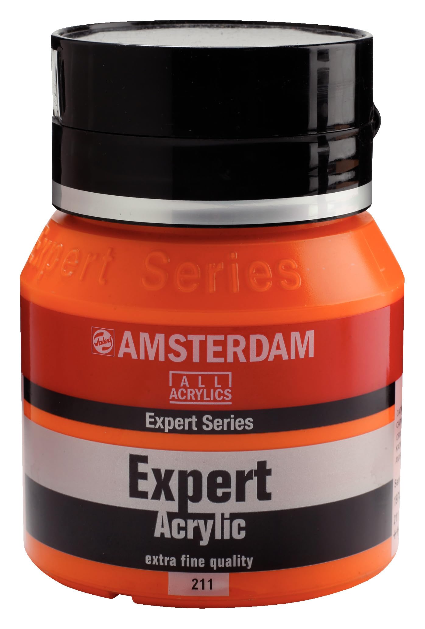 Amsterdam Expert Series Acrylic Paint Jar - 400 ml - Cadmium Orange 211 - Heavy Body - High Lightfastness - Professional Grade