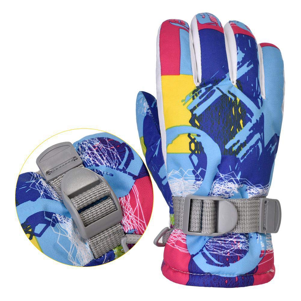 Guanti, Guanti Termici, Guanti da Sci for Bambini, Guanti Sportivi all'Aria Aperta for Bambini Guanti da Neve Invernali for Bambini Guanti da Neve Impermeabili Antivento Guanti for Bambini Ragazzi Rag