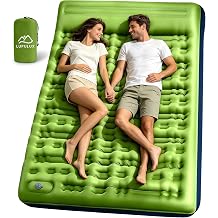 Double Sleeping Pad, 5" Thick Camping Sleeping Pad with Pillow