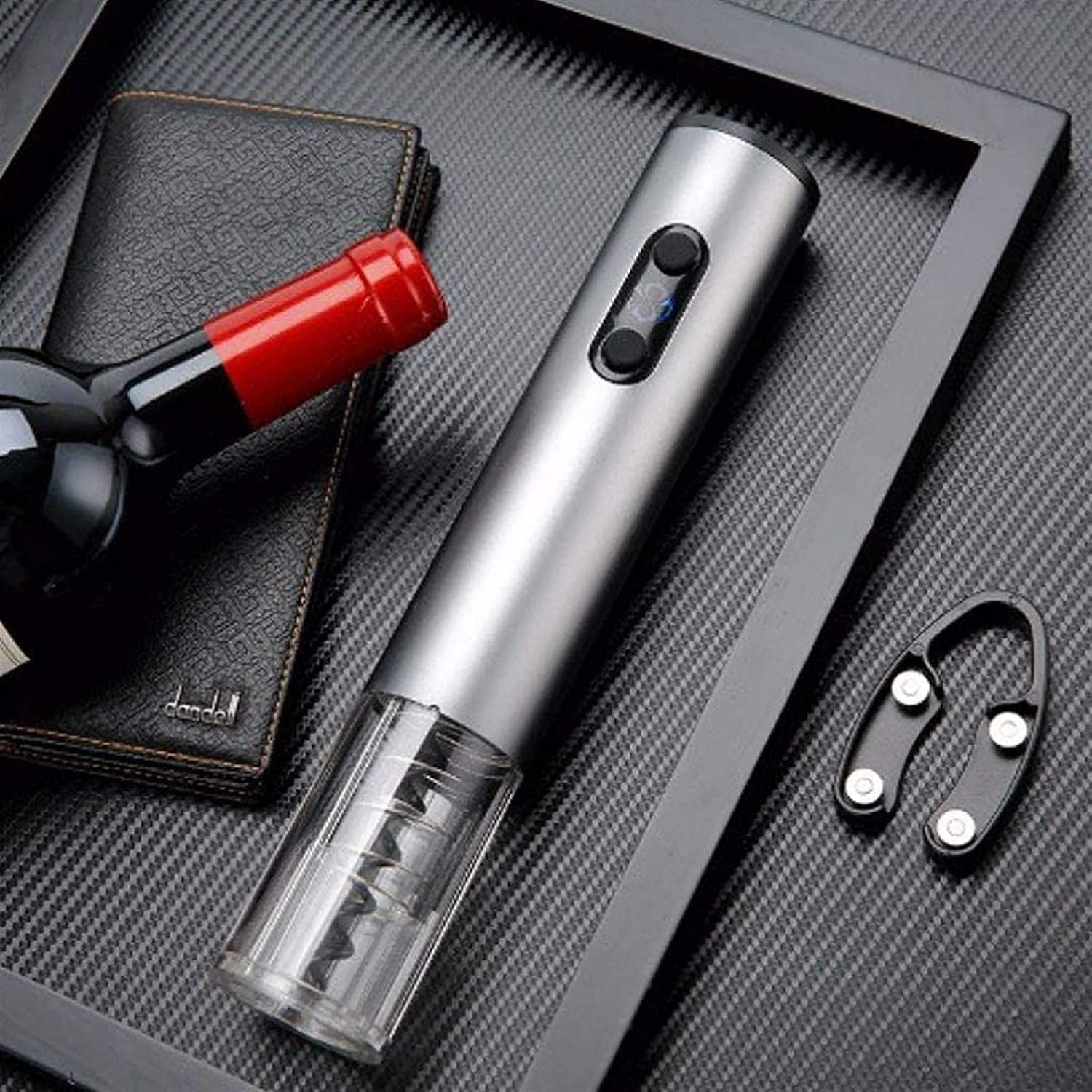 Electric Wine Bottle Opener Automatic Wine Bottle Corkscrew Opener with Foil Cutter Rechargeable Wine Corkscrew