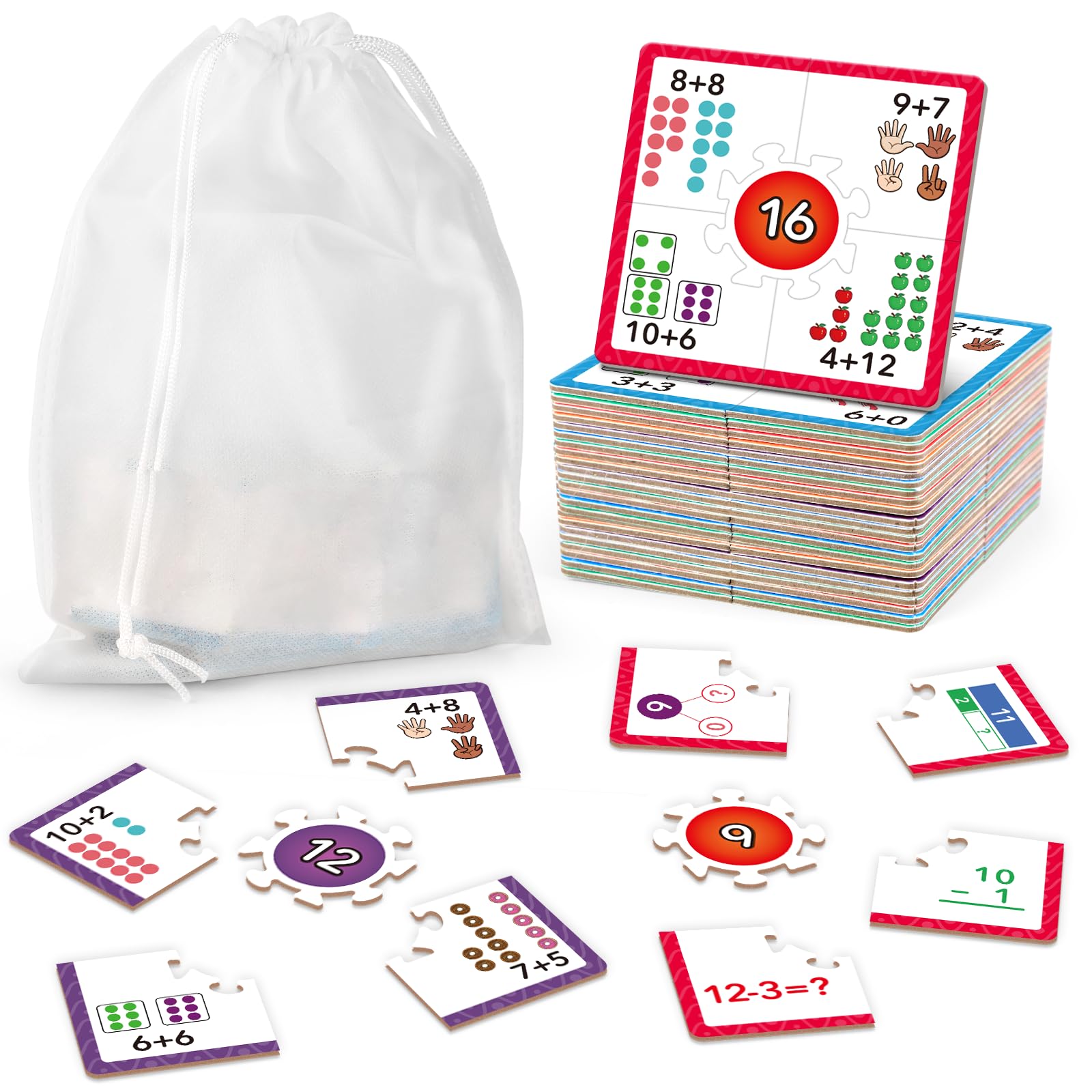 Giochi educativi di matematica per bambini dai 5 ai 7 anni, giocattoli di matematica, apprendimento conteggio, giochi di addizione e sottrazione, attività educative per l'asilo e la scuola, per
