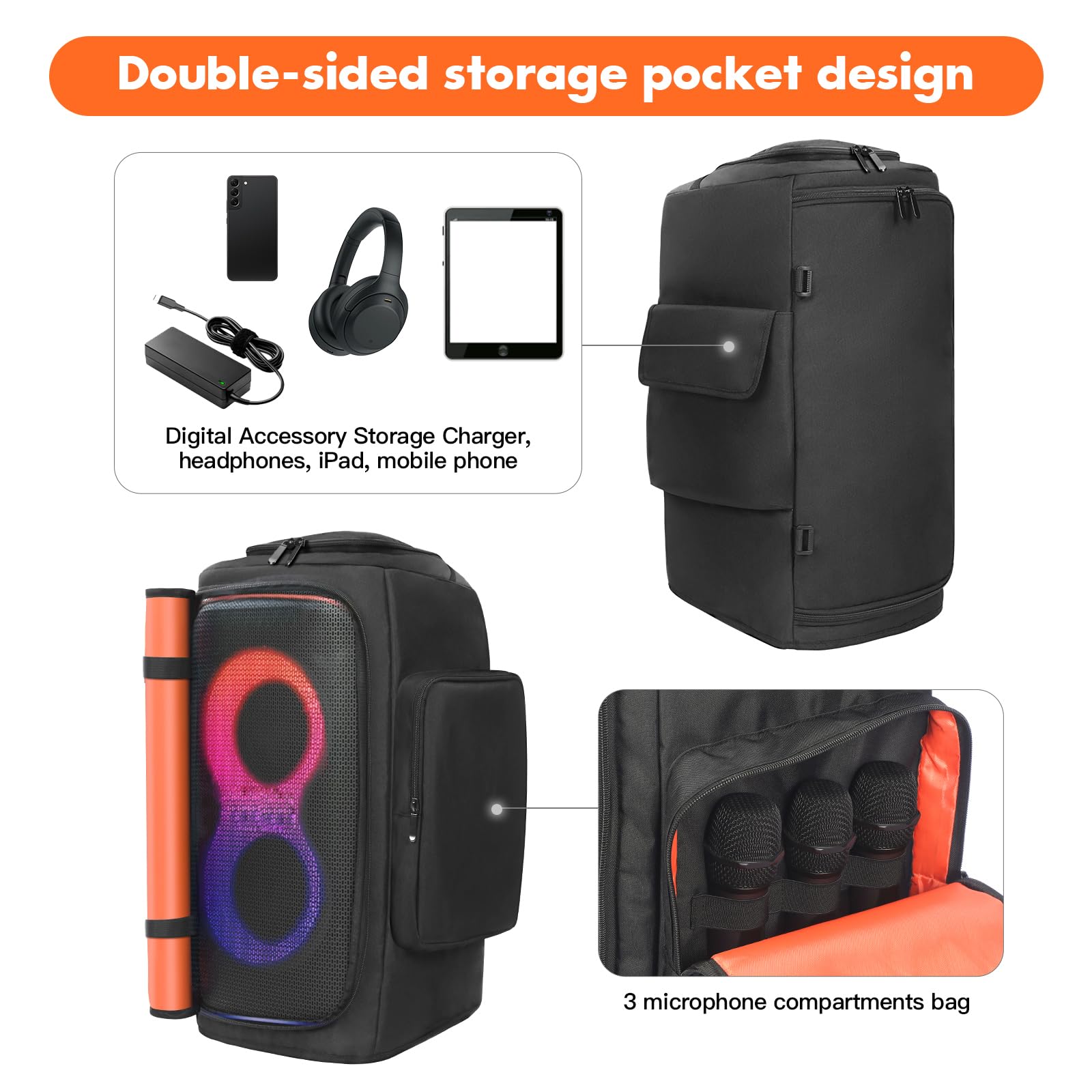 OURHZTB Speaker Case Compatible with JBL PartyBox 110/120 Portable Speaker - Image 3