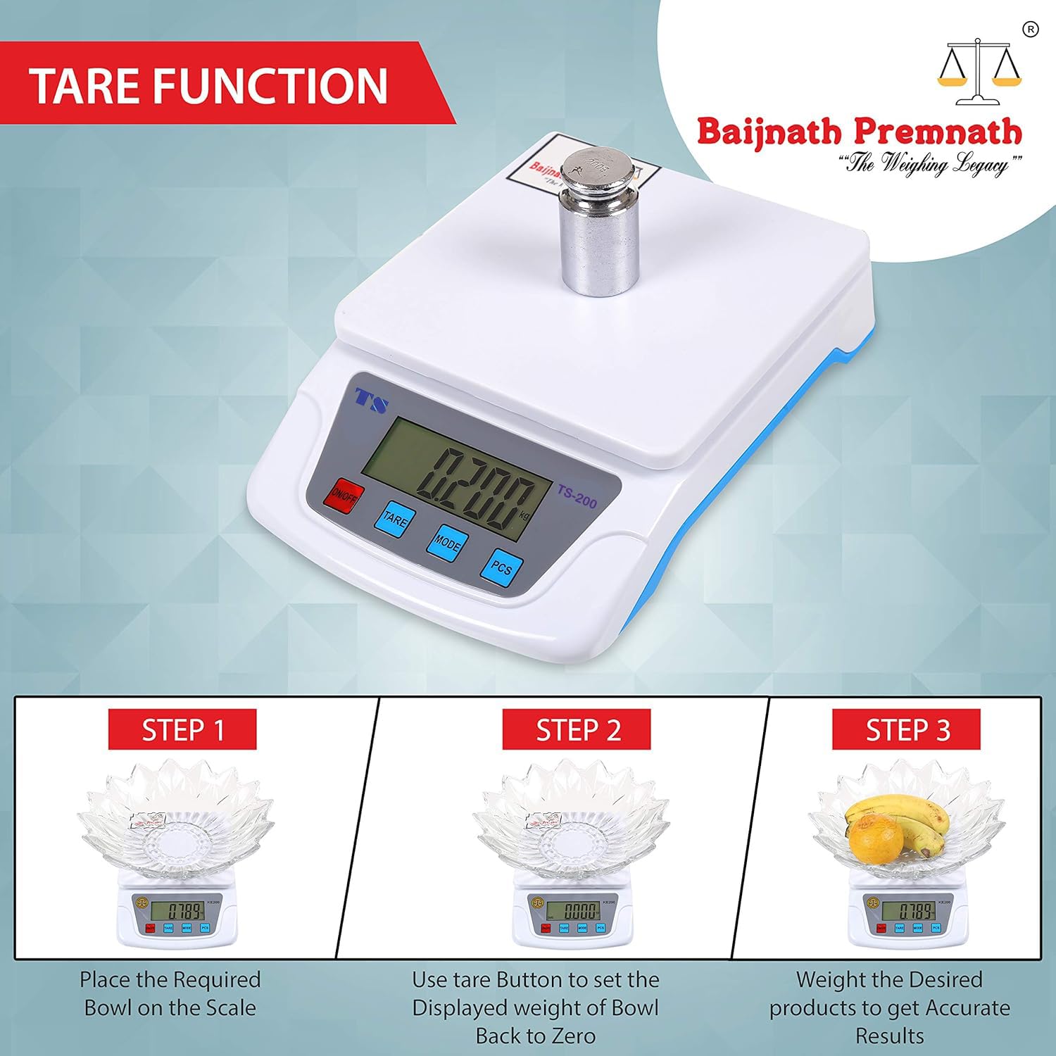 Baijnath Premnath Digital 10kg x 1g small size Premium Scale Balance Multi-purpose weight measuring machine with Adapter Weighing Scale for laboratories research purpose - Image 6 thumbnail