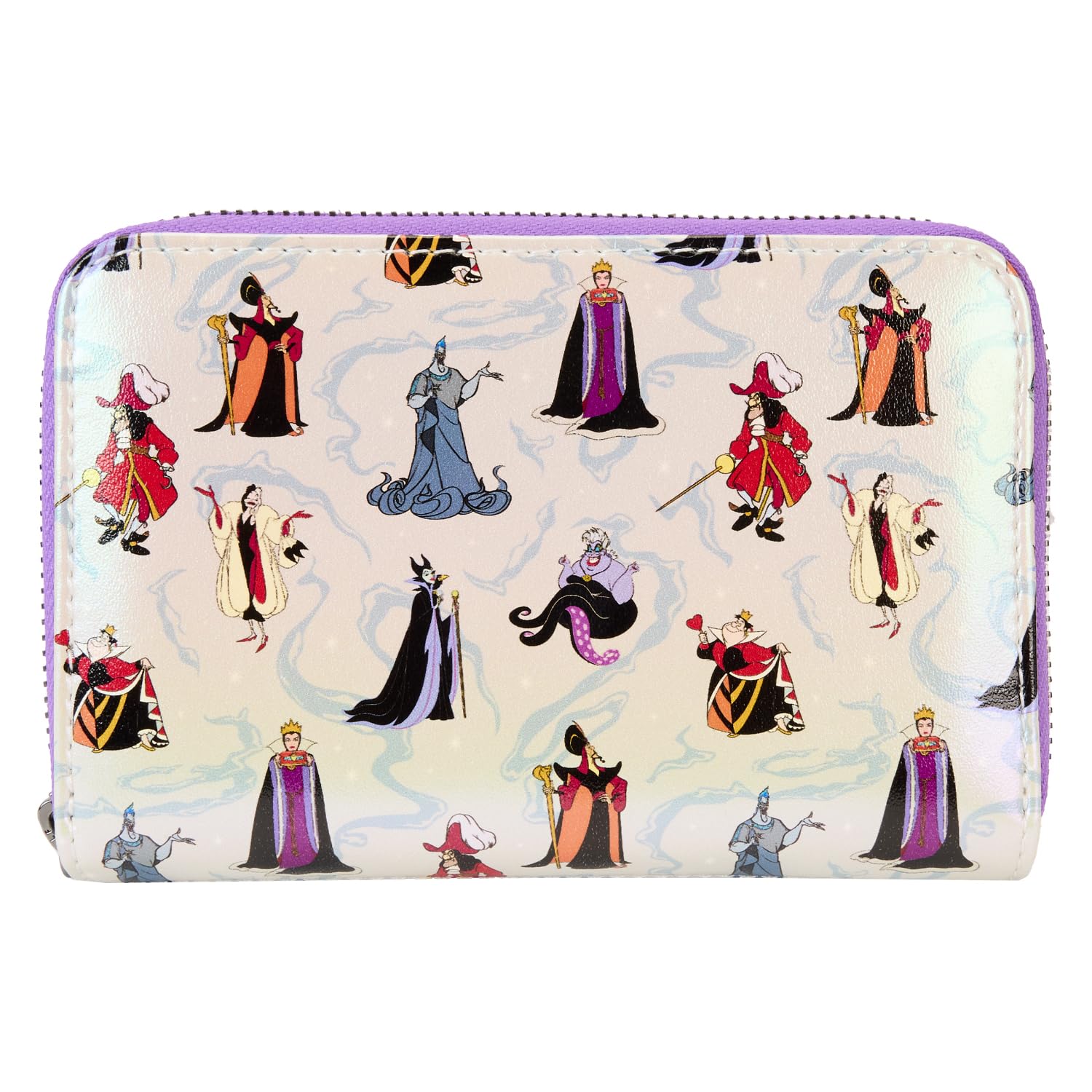 LoungeflyDisney Villains Iridescent Zip Around Wallet