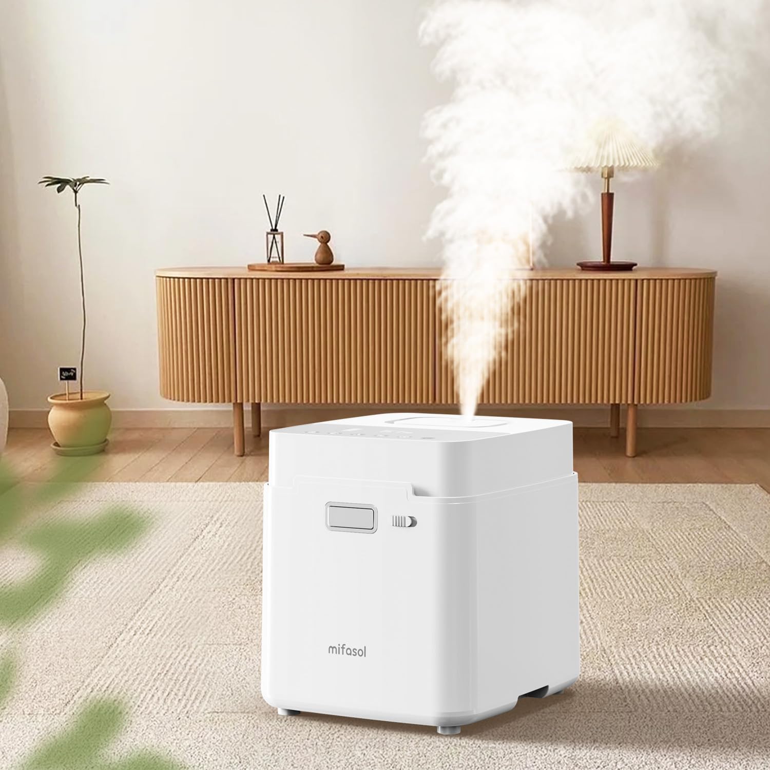 Humidificateur à vapeur en acier inoxydable design premium pour la maison