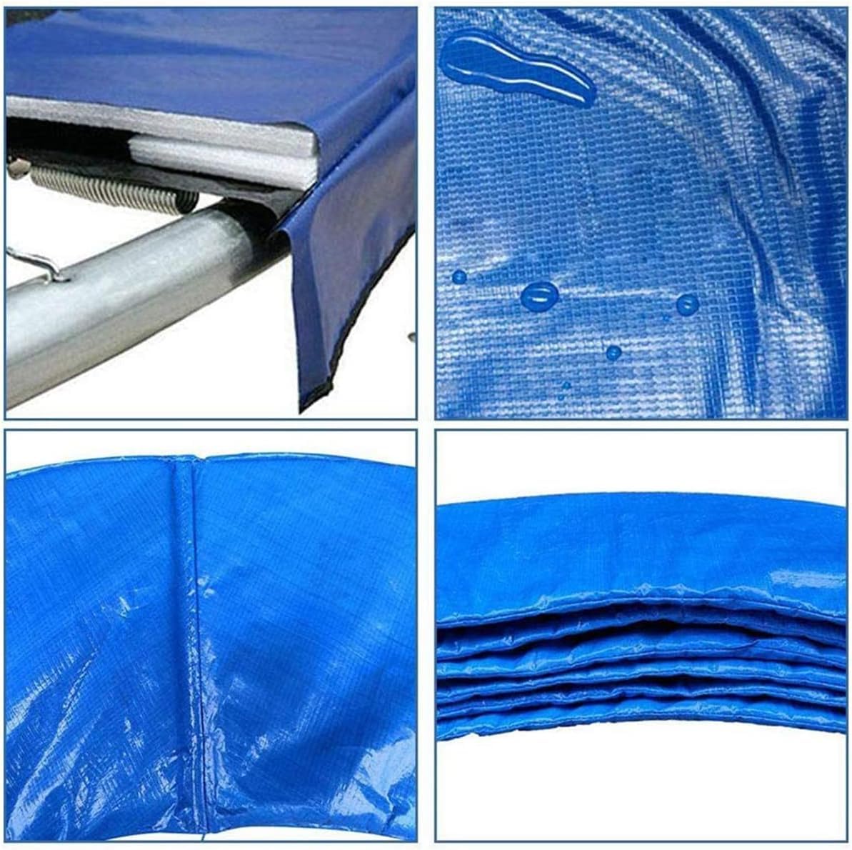 Trampolino da esterno da 3,2 m, con tappetino blu e copertura NG, resistente ai raggi UV, tappetino di sicurezza per il divertimento in giardino, perfetto per bambini e famiglie, accessorio per