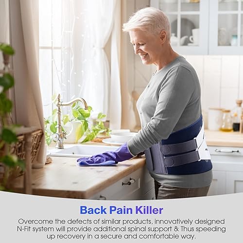 Miniatura 8 de NEENCA Soporte de espalda profesional, soporte lumbar ajustable para aliviar el dolor de espalda, lumbarcintura, envoltura de cintura con