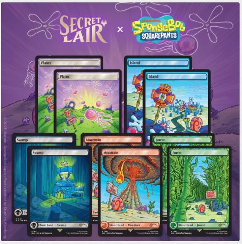 Magic the Gathering Secret Lair x Spongebob Squarepants: Lands Under The Sea (Non-Foil)