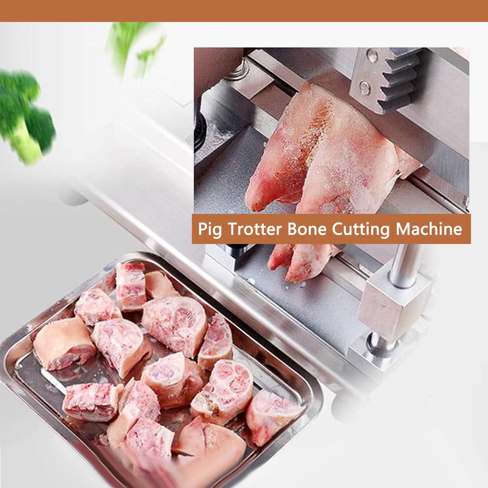 Sega manuale per macellare costolette, tagliare carne e verdure surgelate, in acciaio inox, per uso domestico e commerciale, facile da tagliare