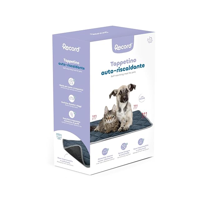 Foto 4 de 4 de Record - Alfombrilla térmica para Animales con Superficie Acolchada, Material Termo-Reflectante, Impermeable…