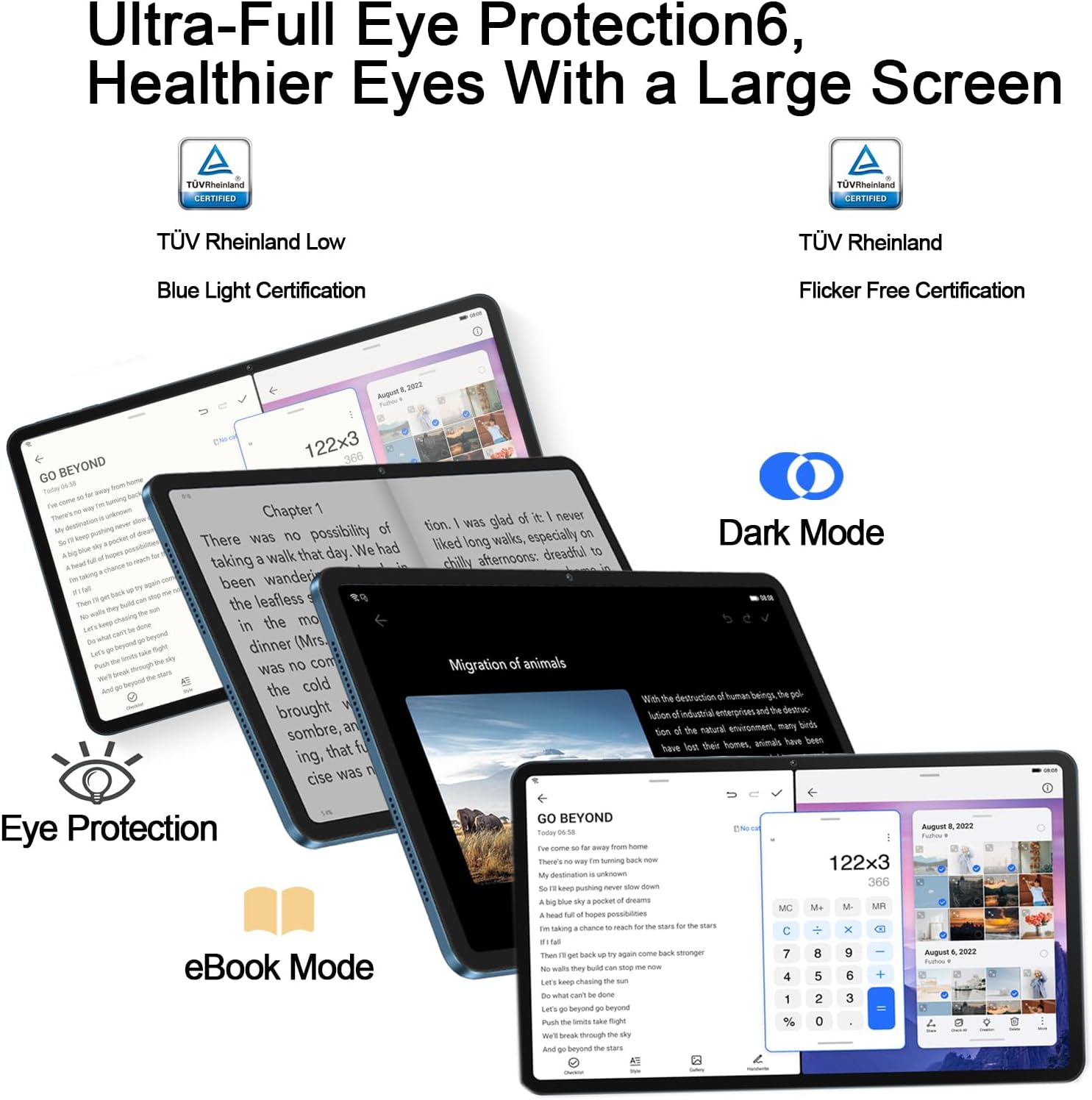 HONOR Pad 8 Tablet 12 Pollici 2K FullView 6GB RAM 128GB ROM Batteria 7250mAh 8 Altoparlanti, Android 12 + MagicUI 6.1,Wi-Fi,Blue Hour HONOR Pad 8 Tablet 12 Pollici 2K FullView 6GB RAM 128GB ROM Batteria 7250mAh 8 Altoparlanti, Android 12 + MagicUI 6.1,Wi-Fi,Blue Hour