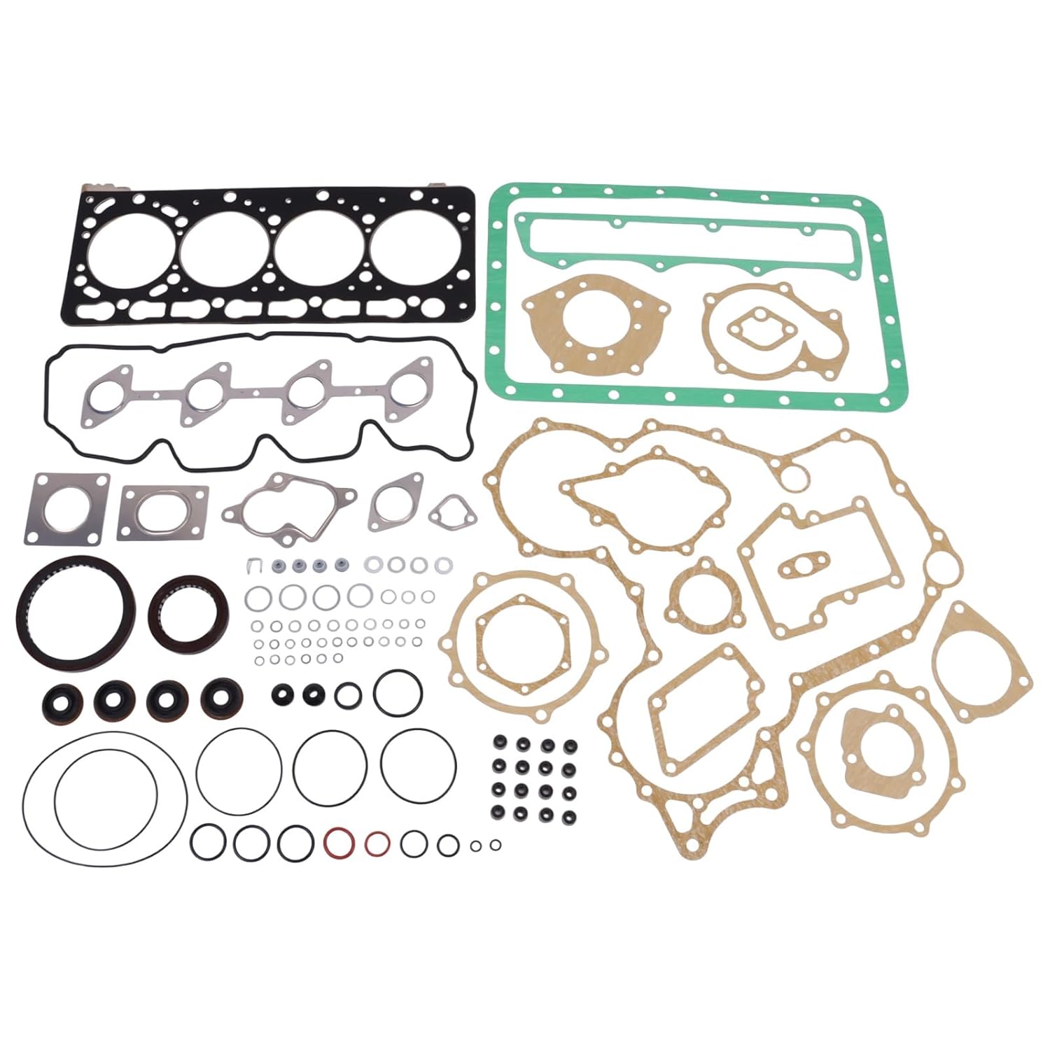 V3300 V3300T V3300DI 16V Engine Full Overhaul Gasket Set for Kubota M6800 M8200 M9000 Bobcat A300 S220 S250 S300 T250 T300 T50 T200 T225 Loader Tractor Engine Repair