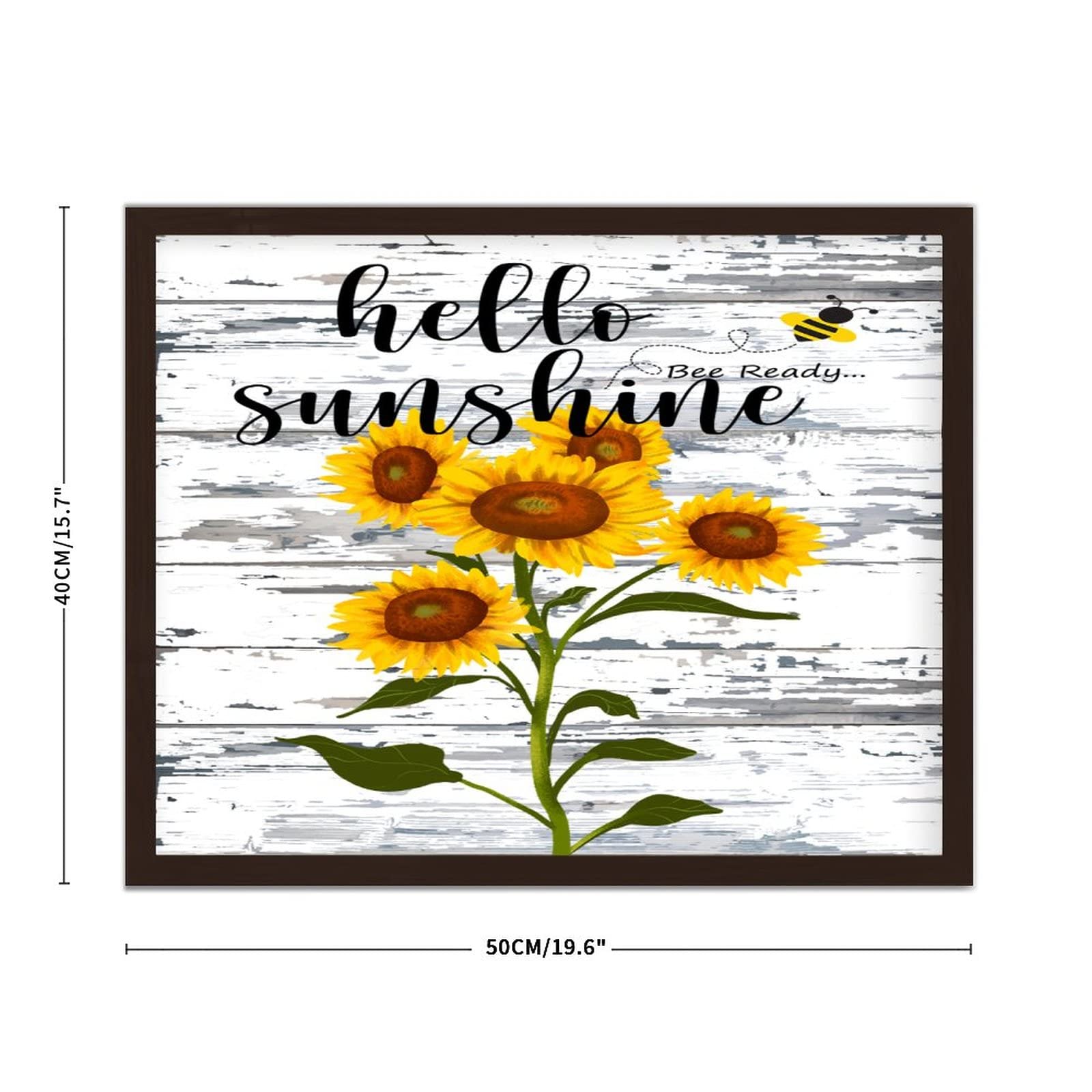 Hello Sunflower Bee Wooden Table Decor – Rustic Farmhouse Centerpiece For Kitchen, Dining, Or Shelf - View #9
