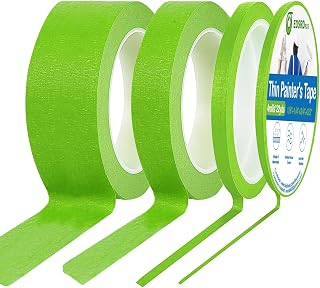 EDSRDRUS Thin Painters Tape 1/8, 1/4, 1/2,3/4, 3/2, 1,2 inch Width Painter Tape Paint Tape Masking Tape Pinstriping Tape, DIY Art TapeSmart Selection, 4" Large Core