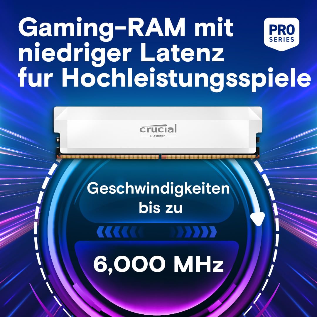 Crucial Pro CP2K16G60C36U5W DDR5 RAM 2x16GB 6000MHz CL36 White - Dettaglio