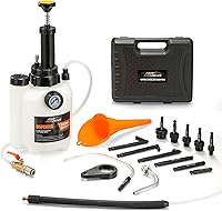 Vista 8 de FOUR UNCLES Bomba de fluido de transmisión de 10L - Extractor y dispensador de fluidos de transmisión neumática con 15 adaptadores de metal ATF