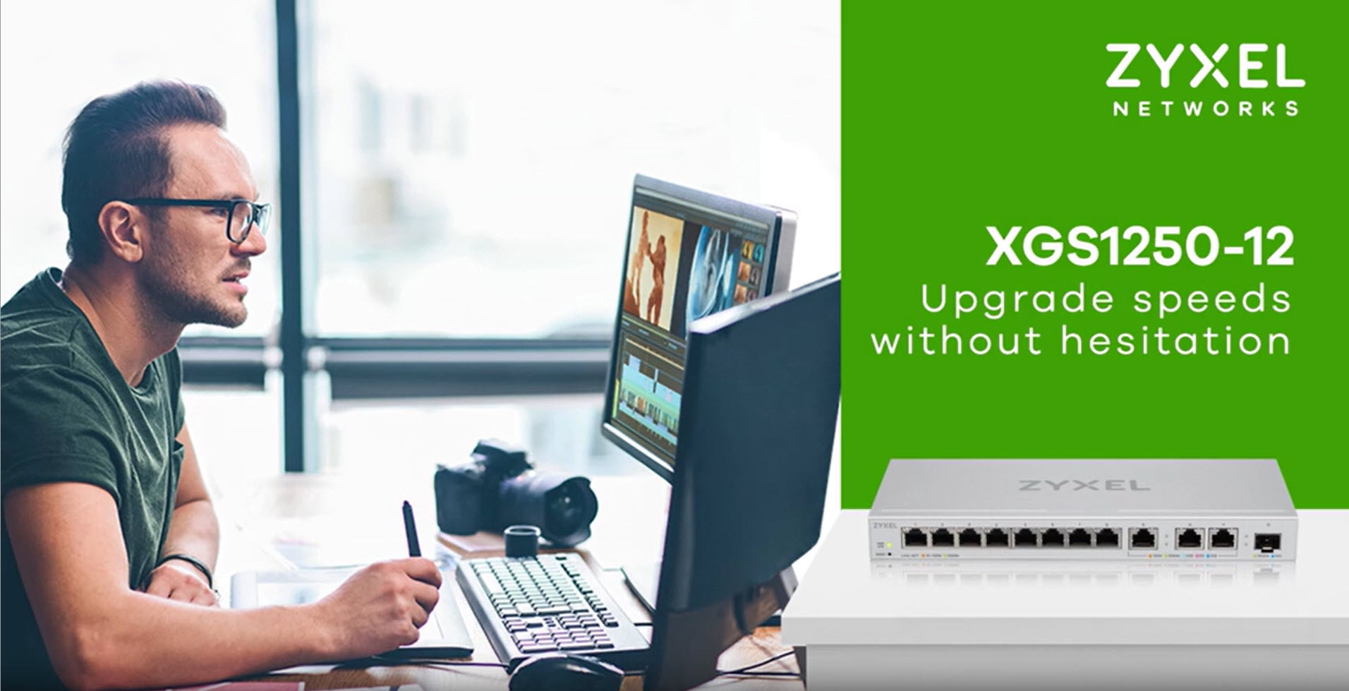 Zyxel XGS1250-12 12 Port Web Managed Multi Gigabit Ethernet Switch