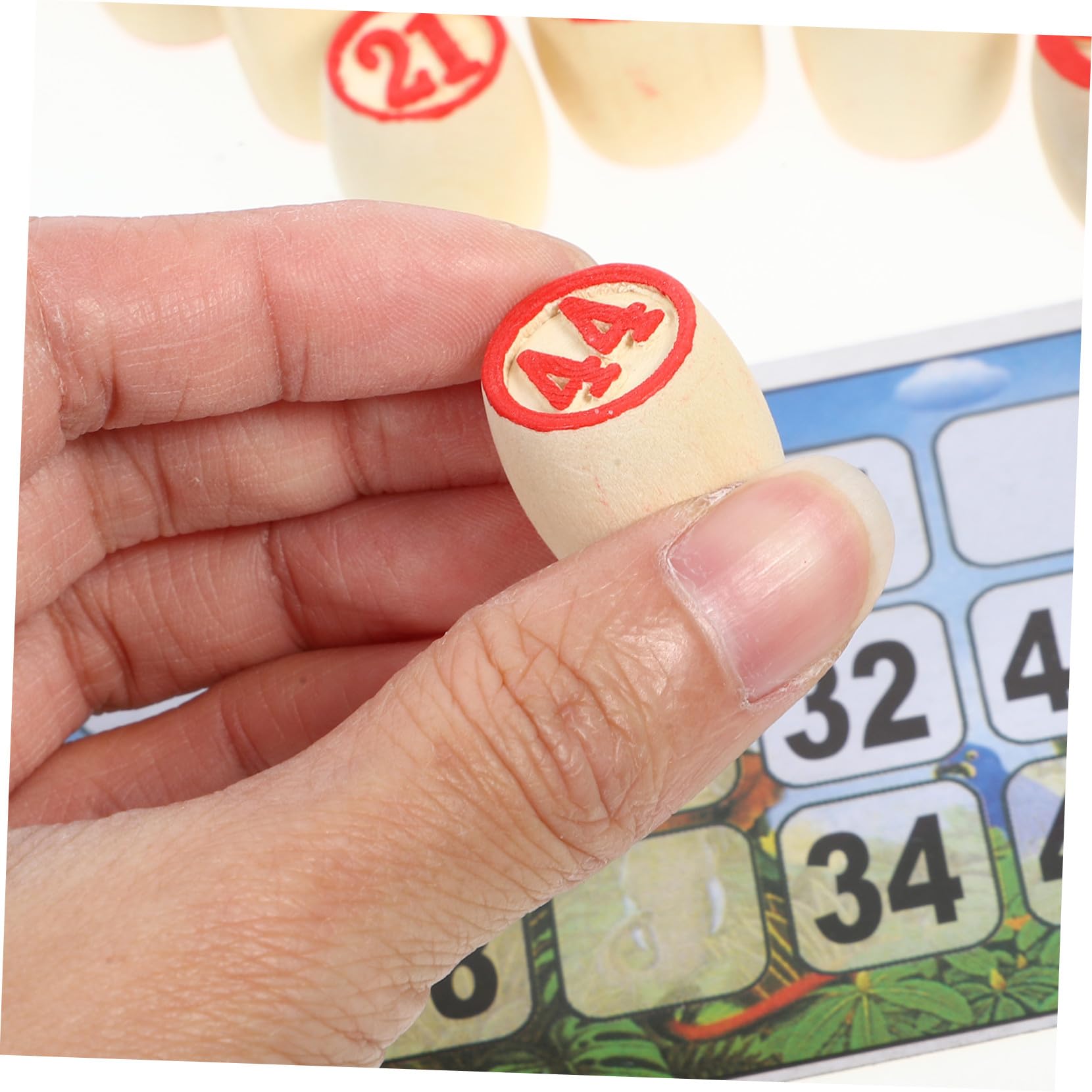 Jeu de Bingo de Fête en Bois, Set Jeu, Jeu Famille Adulte