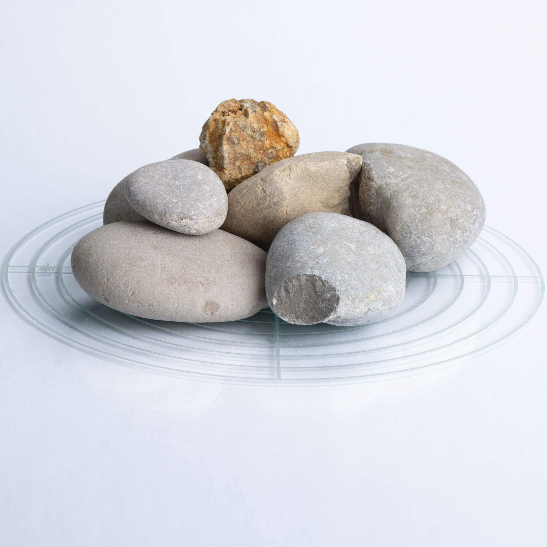 Schicker Mineral Isarkies Zierkies bunt 32-60 mm 25 kg, natürlich gerundeter Flusskies, witterungsbeständig, Gartengestaltung