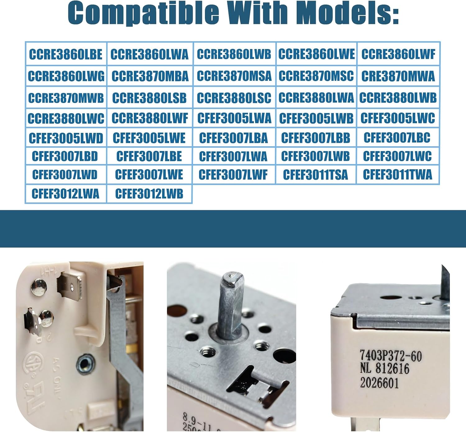 7403P239-60 812675 Upgraded Oven Range Infinite Switch Compatible With Whirlpool Maytag KitchenAid Jenn-Air Amana Magic Chef Admiral Norge Roper Replaces 7403P372-60 AP6011291 NL812675 PS11744487