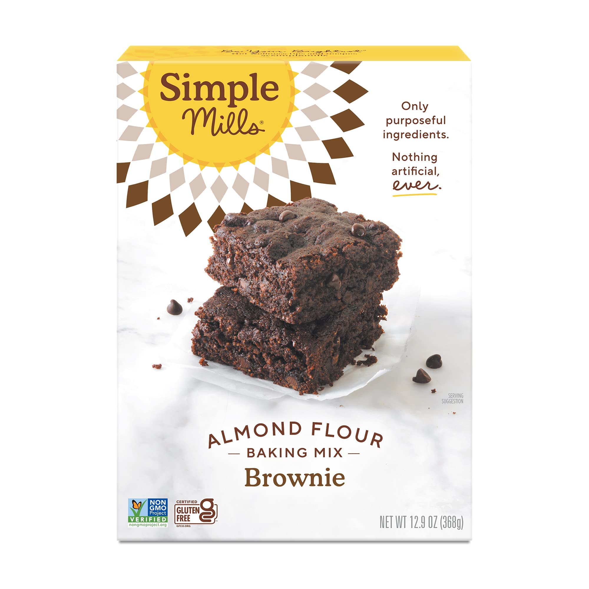 Simple Mills Almond Flour Chocolate Brownie Mix, 1pk, 12.9 oz